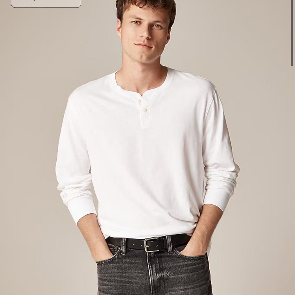 J Crew Vintage wash cotton Henley shirt